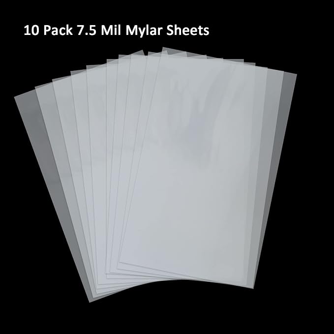10 Pack 7.5 Mil Blank Stencil Sheets 12 x 24 inch Mylar Sheet Milky Translucent - Image 3