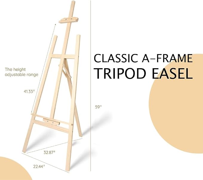 Wooden Painting Easel Stand, Adjustable＆Folds Flat - Image 5