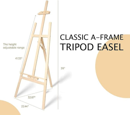Wooden Painting Easel Stand, Adjustable＆Folds Flat - Image 5