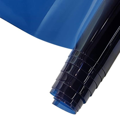 HYANG Navy Transparent PVC Super Clear Holographic Vinyl Faux Leather Sheets 1 by HYANGHAVEPUPVCALLLEATHER