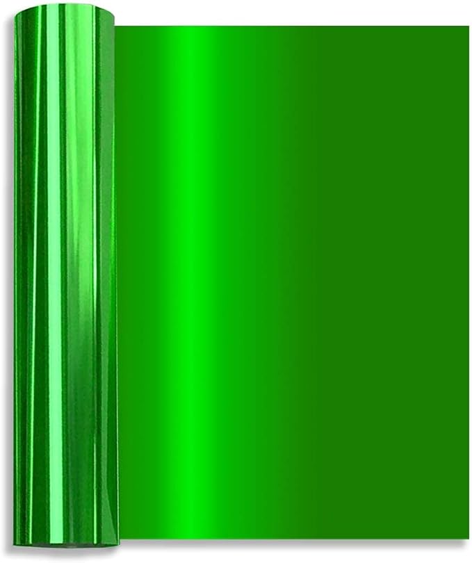 Tvinyl Warehouse Green Foil HTV Metallic Heat Transfer Vinyl Roll 12" x 6FT by TvinylWarehouse
