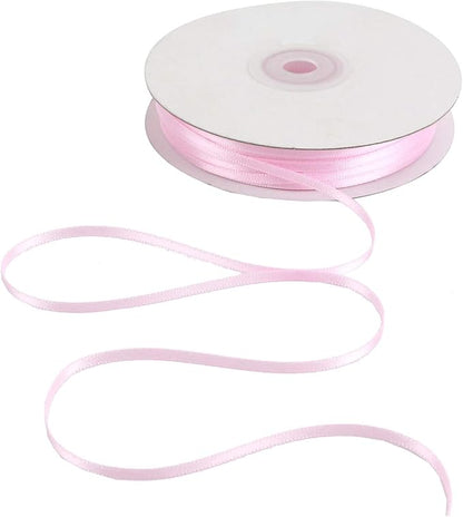 HUIHUANG Solid Color Satin Ribbon 1/8 inch x 100 Yards Roll Ribbon Light Pink by HUIHUANG