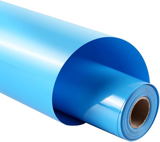 Guangyintong Lake Blue Heat Transfer Vinyl HTV Rolls, 1 Roll, Iron On Vinyl by guangyintong