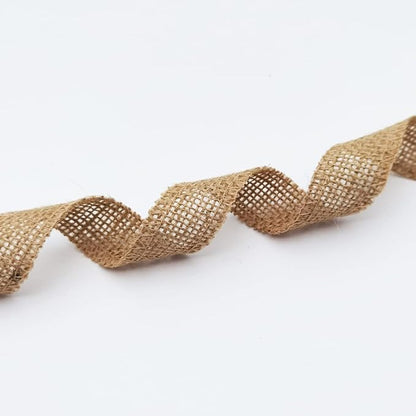 INSPIRELLE 1" Natural Burlap Fabric Roll 10 Yards Jute Ribbon - Image 3
