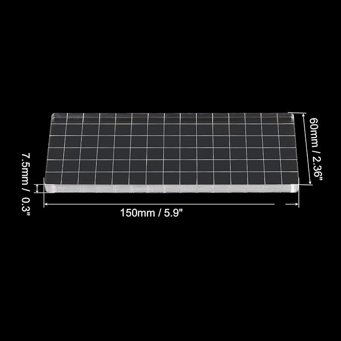 PATIKIL 6" x 3" Acrylic Stamp Block - Image 2