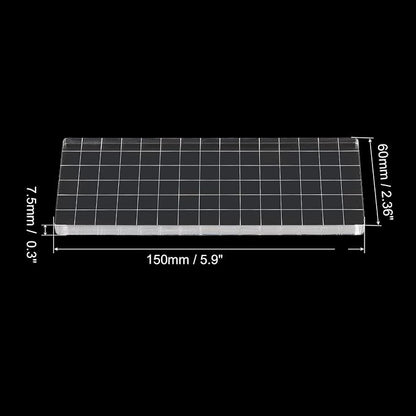 PATIKIL 6" x 3" Acrylic Stamp Block - Image 2