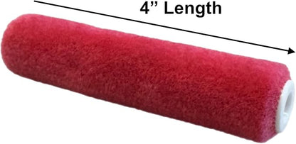 Premium 4-Inch Mohair Mini Paint Roller 6pc Set. 4" Mini Roller Frame + 5 Pack - Image 4