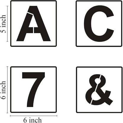 Alphabet Letter and Number Stencils 6 Inch - Image 2
