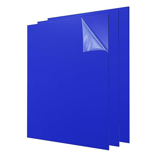 uxcell 3Pcs Acrylic Sheets 8x8 Inch Acrylic Panel 1/8 Inch-3mm Plastic Board by uxcell