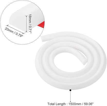 uxcell Flexible Molding Trim, 59 Inch Flexible Quarter Round Molding Silicone - Image 2