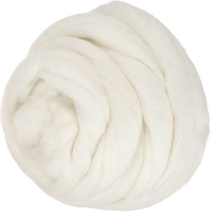 PATIKIL Wool Roving Yarn, 80G/2.82OZ Soft Felting Wool Pure Chunky Roving Yarn by PATIKIL