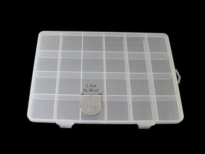 4packs Plastic Organizer Box 24 Grids Clear Storage Container Jewelry Box - Image 3