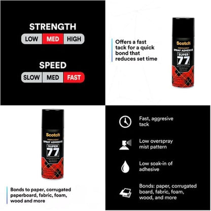 Scotch Super 77 Multipurpose Adhesive Spray, Bonds to Fabric, and More - Image 6
