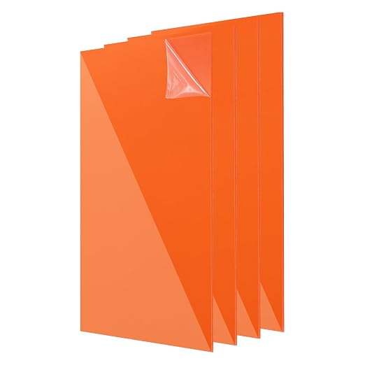 uxcell 4Pcs Acrylic Sheets 12x8 Inch Acrylic Panel 1/8 Inch-3mm Plastic Board by uxcell