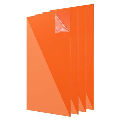 uxcell 4Pcs Acrylic Sheets 12x8 Inch Acrylic Panel 1/8 Inch-3mm Plastic Board by uxcell