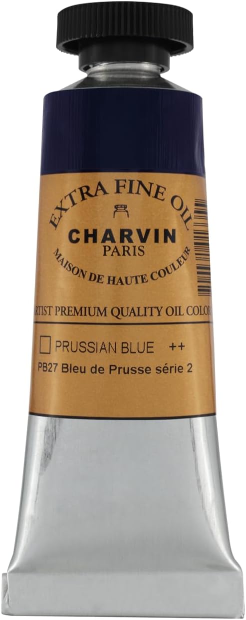 Charvin Extra Fine Oil Paint, Prussian Blue 20 ml - Image 2
