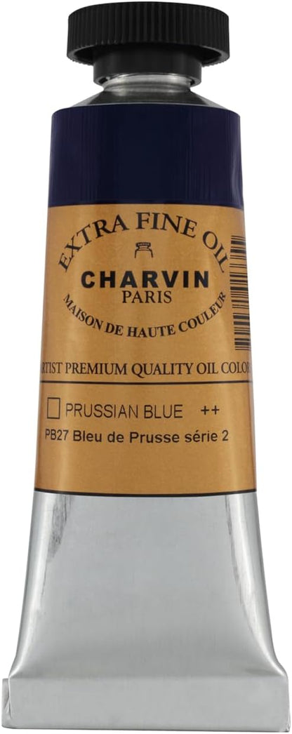 Charvin Extra Fine Oil Paint, Prussian Blue 20 ml - Image 2