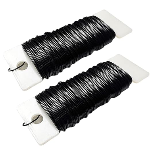 76Yards 26Gauge Black Metal Floral Wire Flexible Paddle Florist Garden Wire by Unknown