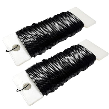 76Yards 26Gauge Black Metal Floral Wire Flexible Paddle Florist Garden Wire by Unknown