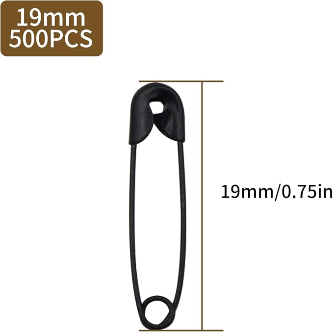 500PCS Safety Pins, 0.75Inch/19mm Small Safety pins, Rust Resistant Nickel - Image 2
