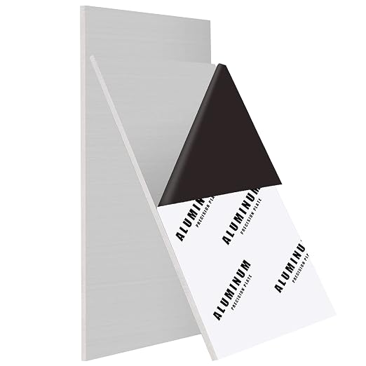 2Pack Aluminum Sheet & Plates 6 x 12 x 1/8 Inch, 6061 Heavy Duty Aluminum Sheets by AODESTINY