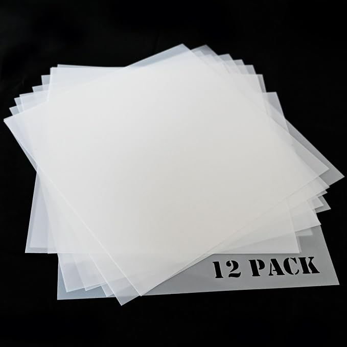 EGOSKY 12Pcs 7mil Blank Stencil Sheets, 12 x 12 inch Mylar Template Stencil by EGOSKY