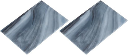 MECCANIXITY 2 Pcs Stained Glass Sheet Mosaic Tile 7.9 Inch x 5.9 Inch Gray by MECCANIXITY