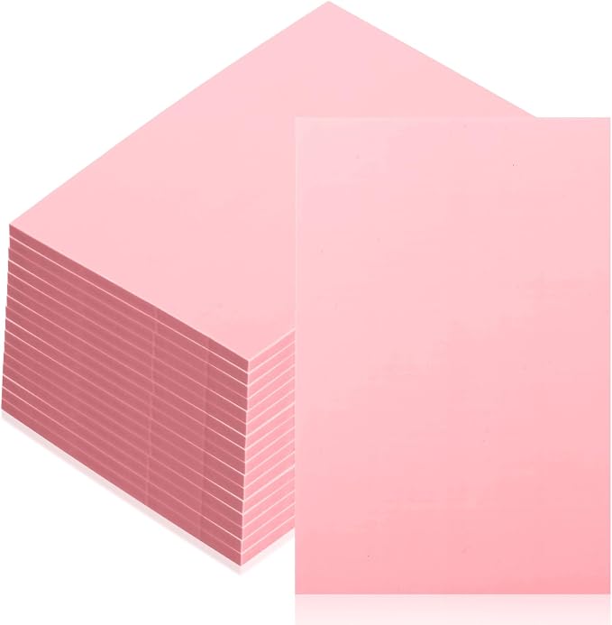 16 Pcs 4" x6“ Pink Rubber Art Soft Linoleum Carving Block, Rubber Crafts by kymqlyw