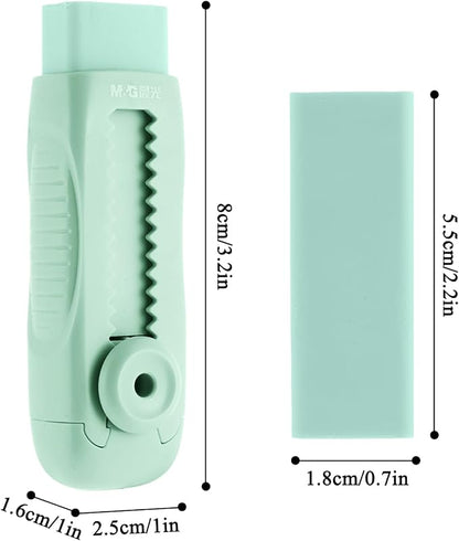 M&G 4+1 Pack Rubber Erasers Sliding Retractable Eraser, Soft Cute Erasers Push - Image 2