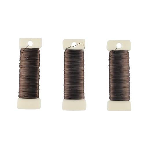 HAHIYO 26Gauge Coffee Color Metal Floral Wire by HAHIYO