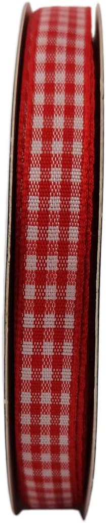 Red and White Gingham Ribbon 25 Yards Each Roll 100% Polyester - Image 3