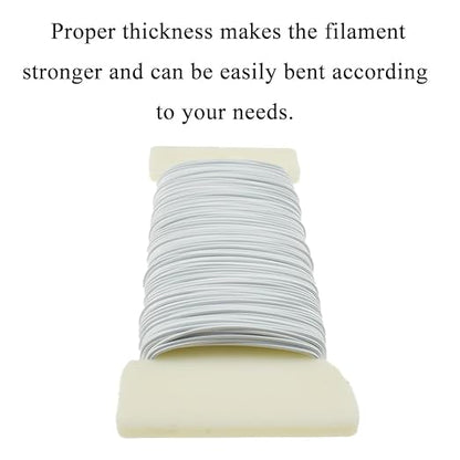 HAHIYO 26Gauge White Metal Floral Wire - Image 4
