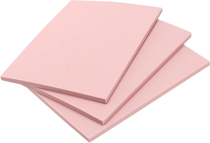 8PCS 8 x 6 Inches Pink Rubber Carving Block, Soft Rubber Stamp Carving Blocks - Image 4