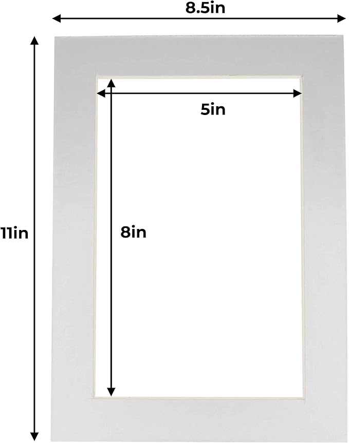 5.5x8.5 Mat for 8.5x11 Frame - Image 3