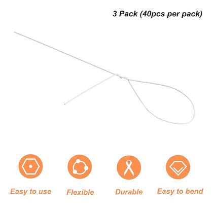 PATIKIL 32 Inch 22 Gauge Floral Stem Wire, 3 Pack/120 Pieces Bouquet Stem Paper - Image 3