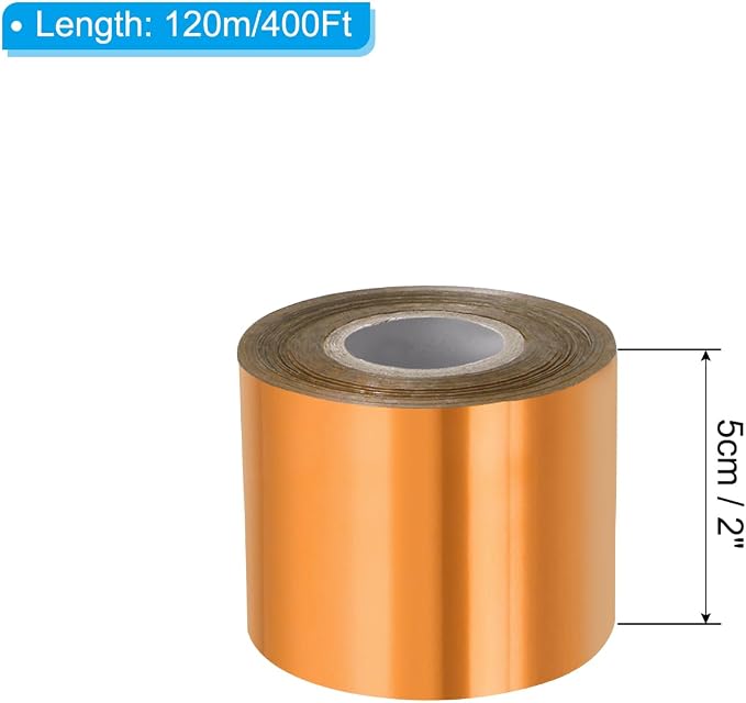 PATIKIL 2"x400Ft Hot Stamping Foil Paper, Heat Transfer Hot Stamping Paper Foil - Image 2