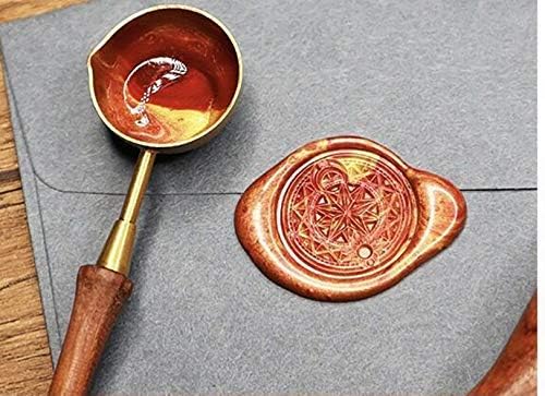 Vintage Santa Claus Monogram Sealing Wax Seal Stamp Rose Gold Metal Handle Kit - Image 7