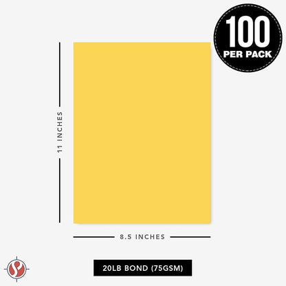 8.5 x 11" Goldenrod Color Paper Smooth, - Image 6