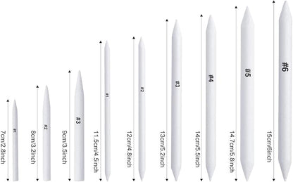 FEBSNOW 108 Pcs Blending Stumps and Tortillions, Paper Art Blenders, Art Pencils - Image 2