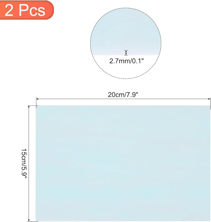MECCANIXITY 2 Pcs Stained Glass Sheet Mosaic Tile 7.9 Inch x 5.9 Inch Light - Image 2