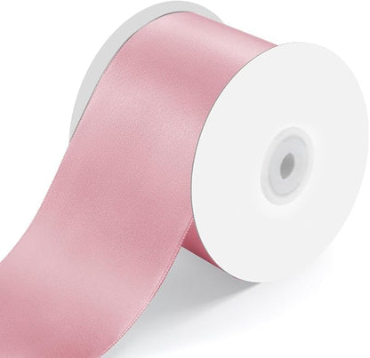 3" Wide x 25 Yards Single Face Polyester Satin Ribbon, Satin Ribbon by KMERLIFE
