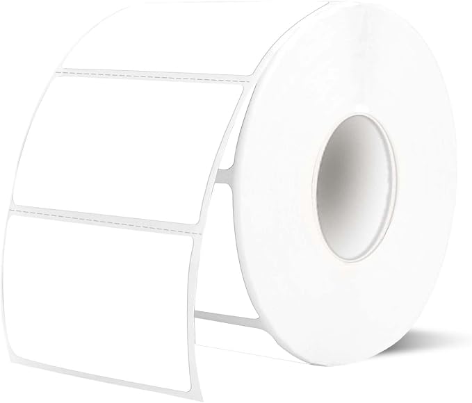 2.25"x1.25" White Thermal Sticker Labels, Self-Adhesive Direct Thermal Printer by Unknown