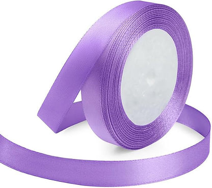 KMER LIFE 5/8 Inches x 25 Yards Solid Lavender Satin Ribbon, Wedding Decor by KMERLIFE