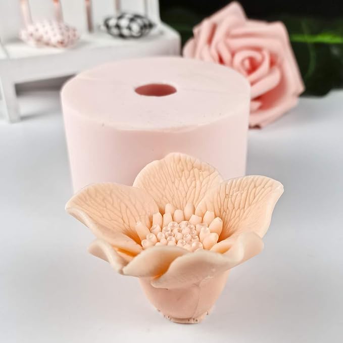 Flower Resin Crafts Mould 3D Flower Epoxy Resin Silicone Mould Bouquet Candle - Image 4