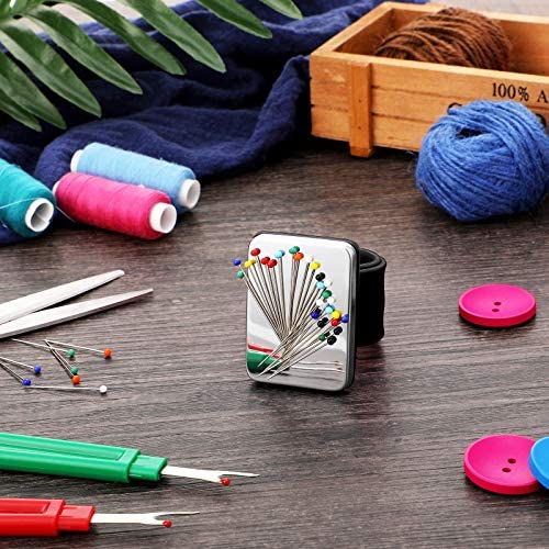 WILLBOND Magnetic Wrist Sewing Pincushion Wrist Magnetic Pin Holder Wristband - Image 5