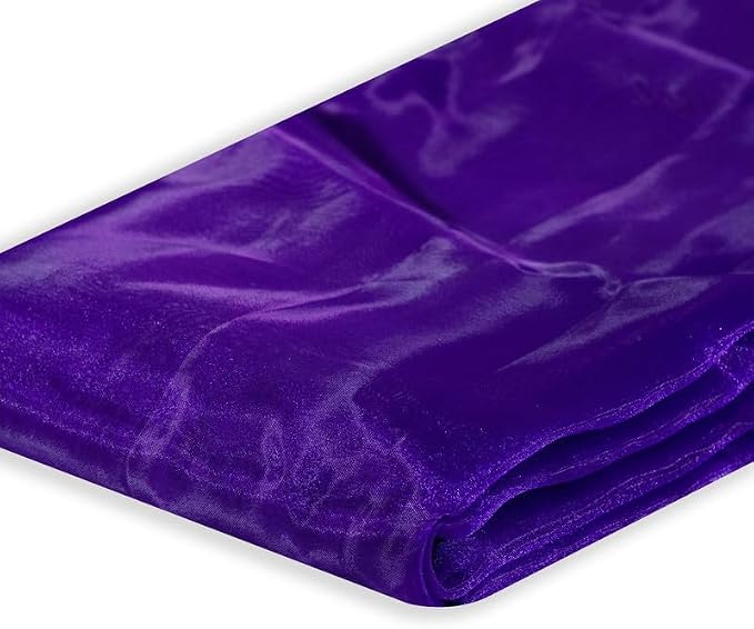 Fynite Cadburry Purple Organza Fabric by The Yard | 20 Yard Long | 44" Wide | - Image 3