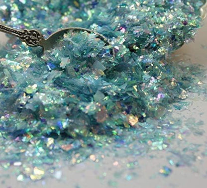 Blue Flitter Iridescent Ice Glitter Flakes - Image 4