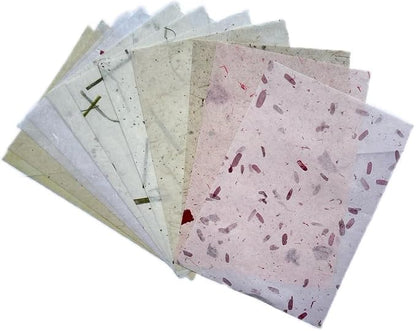 50 Design 50 Sheets A4 Natural Flowers, Mulberry Paper Sheets Art Tissue Washi - Image 9
