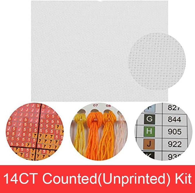 Maydiyer Cross Stitch Kits 14CT Counted Full Range of Embroidery Starter Kits - Image 3