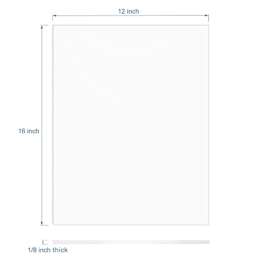 Pack of 10 Clear Acrylic Sheets 12" x 16" Cast Plexiglass Panel 1/8" Thick - Image 3